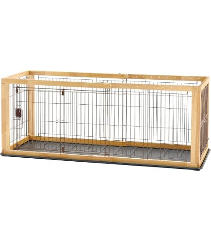 Amazon | リッチェル 木製スライドペットサークル レギュラー 屋根面